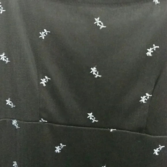 Vintage black slip dress w blue details Y2K - Picture 2 of 3